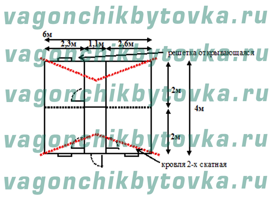 Модульная дача из 2-х шт БК 6м